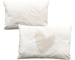 Buitenkussen 40x60 cm (binnen & buiten) - tuinkussen - tuin - tuinaccessoires - sierkussen - Beige hart - XXL - tuinkussen - sierkussen
