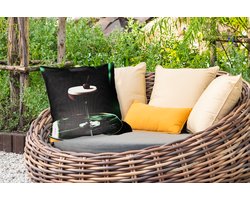 Buitenkussen Weerbestendig - Kers - Cocktail - Rood - Marmer - 50x50 cm