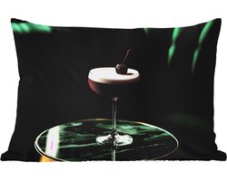 Buitenkussens - Kers - Cocktail - Rood - Marmer - 60x40 cm - Weerbestendig