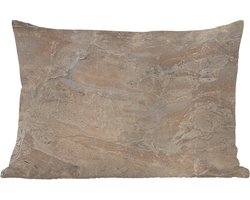 Buitenkussens - Marmer - Kalk - Zand - Textuur - 60x40 cm - Weerbestendig