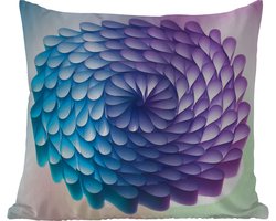 Buitenkussens - Tuin - Geometrie van paars en blauw papier - 60x60 cm