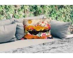 Buitenkussens - Tuin - Goud - Bloemen - Print - Abstract - Landschap - Patronen - 50x30 cm