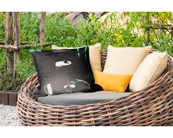 Buitenkussens - Tuin - Kers - Cocktail - Rood - Marmer - 50x30 cm