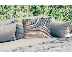 Buitenkussens - Tuin - Marmerlook - Steen - Lijnen - Luxe - Marmer - 50x30 cm