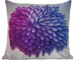 Buitenkussens - Tuin - Paarse geometrie van papier - 60x60 cm