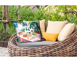 Buitenkussens - Tuin - Tafel - Wijn - Fruit - 50x30 cm