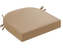 Buitenkussens - Tuinmeubelen Kussens voor terrasstoelen - Waterdicht met banden - Buitenkussens - Kussens voor terrasstoelen - Eetkamerstoel - 45*45*8cm -Kaki