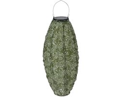 Buitenlamp - Buitenverlichting - Lampion - Solar Tuinverlichting - Long Oval - 45 cm - groen - lampionnen voor buiten
