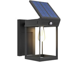 Buitenlamp - Buitenverlichting met sensor - Zonne energie - Wandlamp buiten - Ø53 x 33H cm
