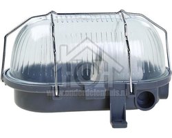 Buitenlamp -Bullie -Spatwaterdicht - Ovaal - 60W - Grijs