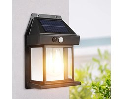 Buitenlamp op zonne-energie, 3 standen, waterdichte wandlamp op zonne-energie, geschikt geschikt voor buitenhekken, tuinen, trappen, terrassen, garages en andere plekken geschikt voor verandaverlichting en decoratieve doeleinden.