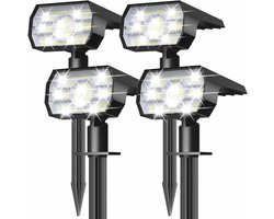 Buitenlamp op Zonne Energie - 4 Stuks - Solar Tuinverlichting - Tuin - Tuinverlichting op Zonne Energie - Solar Buitenlamp - Buitenverlichting Zonne Energie - Tuinlamp - Tuinlampen op Zonneenergie Buiten