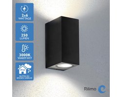 Buitenlamp Wandlamp Binnen En Buiten Buitenverlichting - Muurlamp Wandlamp Zwart Industrieel Wandspot - Rechthoekig