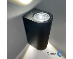 Buitenlamp Wandlamp Binnen En Buiten Buitenverlichting - Muurlamp Wandlamp Zwart Industrieel Wandspot - Rond