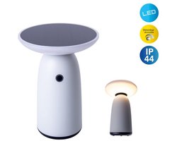Buitenlamp zonder snoer Solar Lamp LED "ADA" Wit H 22,5cm met schemersensor Metaal Kunststof Wit