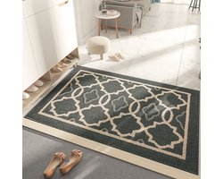 Buitenmatten - entreematten - buitenmat - wasbare voordeur matten - antislip, absorberende entreematten - deurmatten - vloermatten - geschikt voor woningen, garages, keukens en wasruimtes - Donkergrijs - 50*80cm