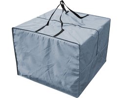 Buitenmeubelen Opbergtas - Vierkante Tuinkussens Opbergzak - Waterdichte Oxford Stoelhoezen - Tuinmeubel Kussens Bescherming - Grijze Opbergtas voor Tuinmeubelen en Sofakussens