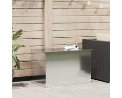 Buitenopbergbox - Tuinbox Kussenbox - Tuin Terras Opslag - Weerbestendig Staal - 80 x 505 x 50 cm - Zilver