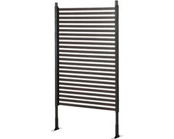 Buitenpaneel van metaal voor privacy in de tuin - met poten of grondpennen voor montage in de grond - modulair - 93L x 22B x 150H cm