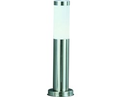 Buitensokkel Globo BOSTON - Edelstaal met opaal matte kunststof verlichtingskap 2