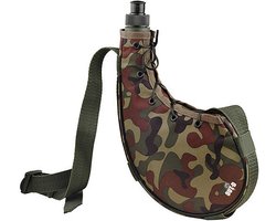 Buitensport kampeerketel, taille-vormige waterkoker, draagbare woestijnketel, trainingsketel, camouflage militairgroen