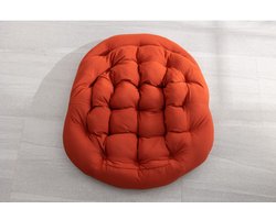 Buitenstaande Rotan Schommelstoel, Gestoelde Schommel Relaxfauteuil voor Buitengebruik - Voor Veranda, Woonkamer, Terras, Tuin, Oranje