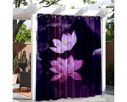 Buitentent Gordijn - Waterdicht Paneel - Privacy Buiten - Sneldrogend Polyester - W132xL137cm - Paars