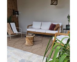 Buitenvloerkleed, Tuinkleed, Balkonkleed Jute look 230cm x 160cm