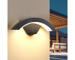 Buitenwandlamp, 24 W, 3000 K, warm wit, LED-buitenwandlamp, IP65 waterdicht, U-vormig ontwerp, binnen- en buitenwandlamp, geschikt voor tuinen, terrassen, paden, binnenplaatsen, villa's, hallen