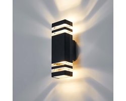 Buitenwandlamp IP65 Opwaarts Neerwaarts 3000K E27 Buitenverlichting Buitenverlichting Huis Tuin Huishoudelijke Wandlamp Zwart