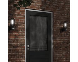 Buitenwandlamp met sensor roestvrij staal zwart