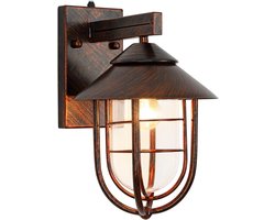 Buitenwandlamp Victoriaanse deur glas traditionele tuinlamp retro waterdichte aluminium wandlamp roestwerende binnenplaats villa park decoratieve wandlamp