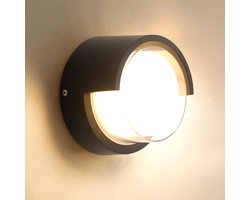 BuitenwandlampModerne minimalistische ronde aluminium wandlampNiet-verblindend en met hoge helderheid. 3000Kwarm licht