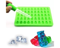 BukkitBow - Siliconen Gummy Bear Mal – Chocoladevorm – Gelatine vorm – Snoep Maker – Ijsvormpjes – Gelei mal - Groen - Black Friday & Kerstcadeau