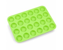 BukkitBow - Siliconen Muffin Bakvorm - Mini Cupcake Vormpjes - Chocoladevorm - Vaatwasserbestendig - Groen