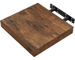 BukkitBow - Zwevende Wandplank - 10 kg Laadvermogen - Diverse Maten van 25-120cm - Muur Montage - Rustiek Bruin Hout - 30cm