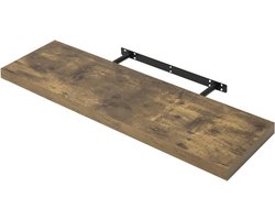 BukkitBow - Zwevende Wandplank - 10 kg Laadvermogen - Diverse Maten van 25-120cm - Muur Montage - Rustiek Bruin Hout - 70cm