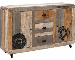 Bully|Dressoir met 2 deuren en 3 laden in gemengde kleuren