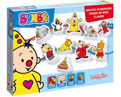 Bumba houten speelgoed rijgkralen - leer rijgen met Bumba de clown studio 100 - vanaf 3 jaar - Bambolino Toys