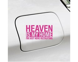 Bumpersticker - Heaven Is My Home - 10x18,4 - Roze