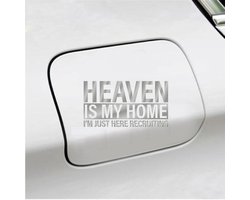 Bumpersticker - Heaven Is My Home - 10x18,4 - Zilver