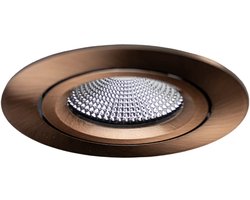 Bundel | 6x LED Inbouwspot | VARDA | 6W | CCT-Switch of Dim2Warm | Rond | Koper | Lage inbouw diepte | CCT - Switch