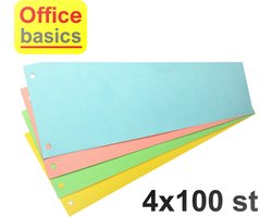 Bundel scheidingsstroken Office Basics - trapezium tabbladen - 4 x 100 st