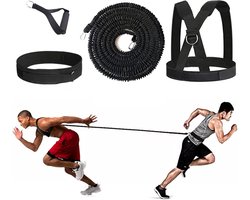 Bungee Resistance Cord Set - Solo Partner - Taekwondo Hockey Tennis Voetbal Basketbal Schermen - Laterale Beweging Sprint Overspeed Training