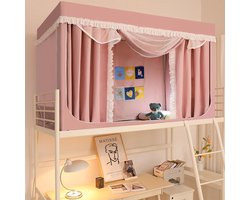 Bunk Bed Canopy Tent – Anti-Val Bescherming, Lichtreductie & Privacy Tent voor Stapelbedden – Ademend, Wasbaar en Comfortabel – Geschikt voor Kinderen & Volwassenen (90x190 cm)