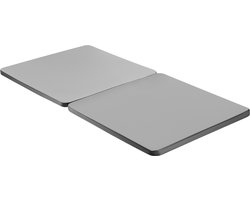 Bunkie Board Bedplank voor Tweepersoonsbedden (1900 X 1330 X 38 Mm) met Slijtvaste 200d Oxford Stof, Houten Basis voor Matrassen, Eenvoudige Montage, 2-Delig Ontwerp In Grijs