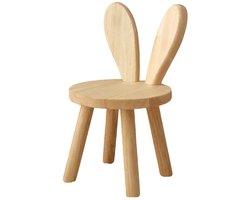 Bunny Chair | Stoeltje met konijnenoren | Konijnenstoel Bunny| Konijnenoren stoeltje | Peuterstoeltje | Konijnenstoeltje | Houten kinderstoeltje | Kinderzetel | Stoeltje konijn