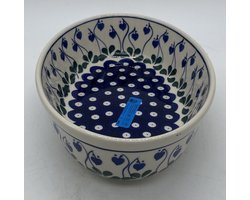 Bunzlau keramiek ovalen ovenschaal blauw hartje