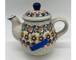 Bunzlau keramiek theepot 0,7 liter rood hart