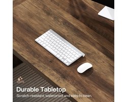 Bureau 180 cm - Industrohome Massief Houten Industrieel Executive Bureau - Groot Thuiswerk Bureau / Computer Bureau / Vergadertafel - Robuuste Kantoortafel 180x80 cm Bruin Rustiek